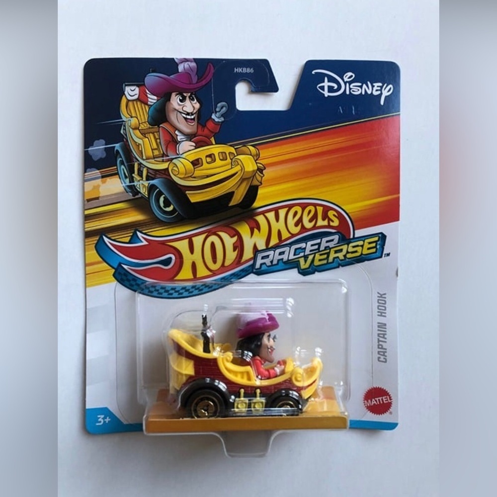 Mattel Hot Wheels Racer Verse: Disney's Captain Hook from Peter Pan - BRAND NEW!